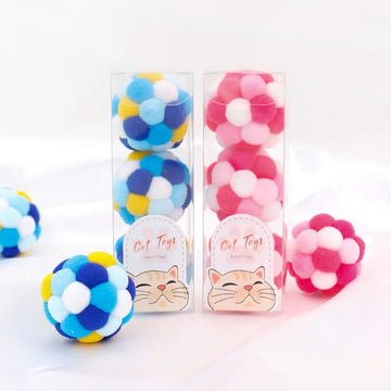 DIY Plush Ball Cat Toy Rainbow Bell Ball Pet Supplies Ball Cats Toys Catnip Ball Interactive Cat Toy Cat Plush Cat Stuff Kitten