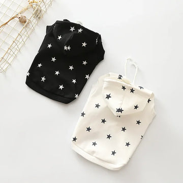 Dog Star Sweater Dog Clothes Small Dog Hooded Spring Autumn Sweater Printed Pet Clothes Dog Hoodies French Bulldog Clothes