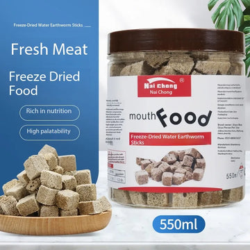 Natural Freeze Dried Bloodworms Cube Tubifexes Worms High Protein Fish Feed For Aquarium Tropical Fish Marine Fish Frog Tortoise