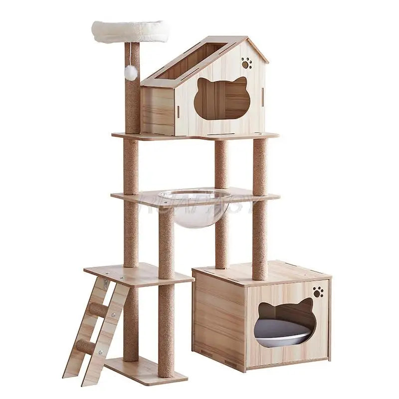 Cat Tree Condo Multi-Level Kitten Activity Tower Pet Cat Tree House Candos Scratching Posts for Kitten Tower Climb Furniture