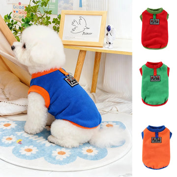 Autumn Winter Pet Fleece Dog Warm Coat Sweater Small Medium Dog Puppy Cat Vest with Harness Ring Pet Clothes Chihuahua Clothing