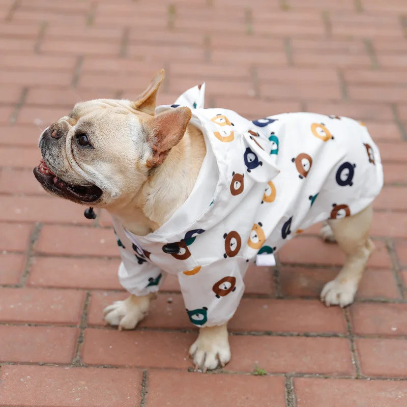 Raincoat Puppy Waterproof Bear Clothes Dog Spring and Autumn Thin Summer Small Dog Umbrella