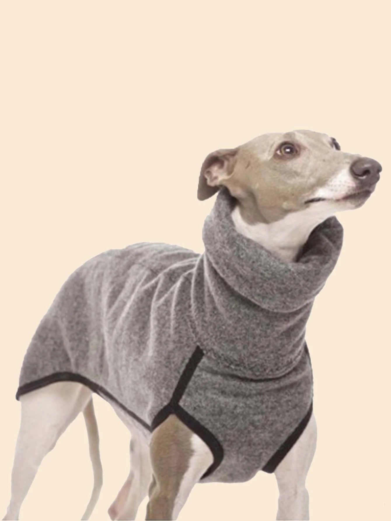 Greyhound Clothes, Dog Winter Coat Pajamas Onesies  Turtleneck Stretch Greyhound Apparel Pet Clothes Coat Outfit for Medium, Lar