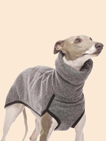 Greyhound Clothes, Dog Winter Coat Pajamas Onesies  Turtleneck Stretch Greyhound Apparel Pet Clothes Coat Outfit for Medium, Lar