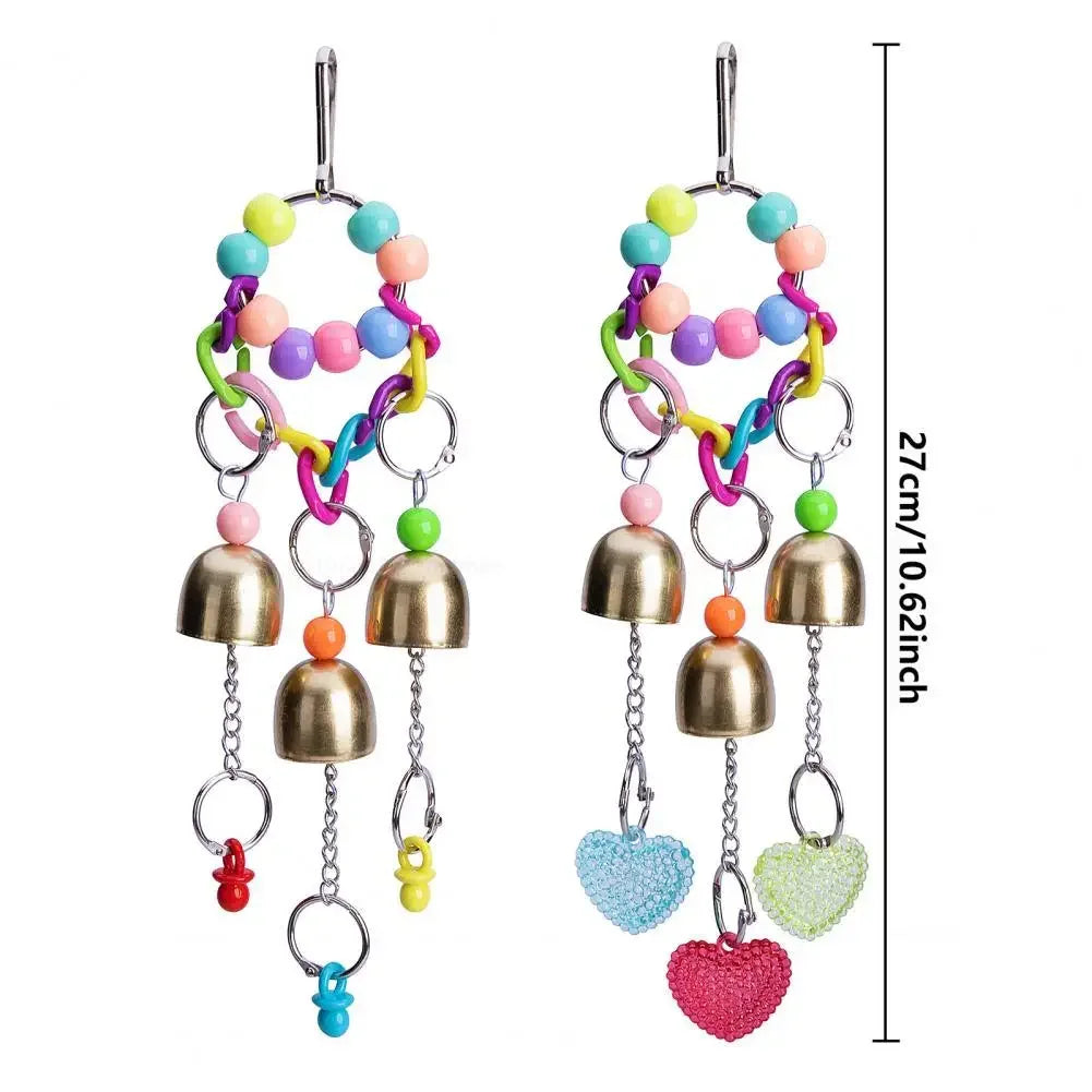 Bird Toys Hanging Practical Bell Design  Parrot Toy Sturdy Bird Toy Hook Design Chewing Toys Budgies Budgerigar