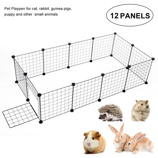 Pet Playpen Bunny Cage Fence - DIY Small Animal Exercise Pen Crate Kennel Hutch for Guinea Pig