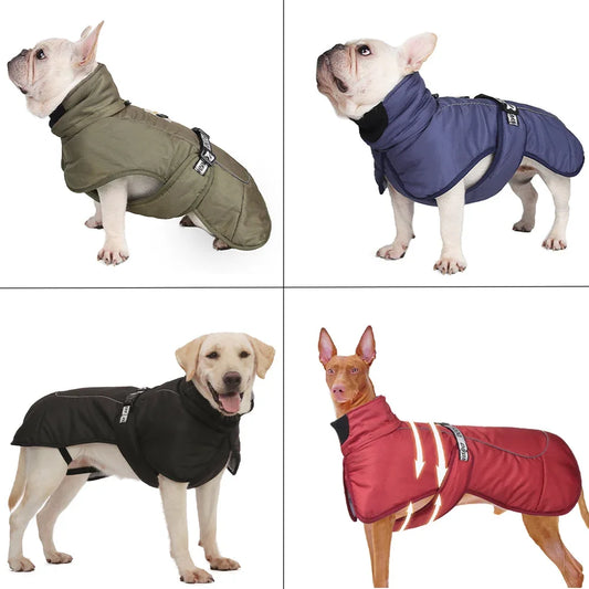 Big Dog Jacket Windproof Winter Warm Dog Clothes for Medium Large Dogs Labrador Coat Golden Retriever Costume Pitbull Outfits