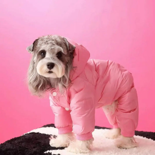 Autumn and Winter Pet Pink Four Leg Cotton Jacket Pet Schnauzer Bear Small and Medium Sized Dog Clothes for Small Dogs