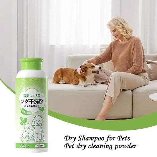 Dry Shampoo For Dogs Natural Powder Shampoo No Rinse Design Puppy Shampoo Convenient Dog Shampoo For Pet Dog Puppy Cat Kitten