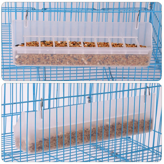 Birds Pigeon Feeder Removable Hanging Bowl Box Pet Plastic Food Container Pigeon Parrots Chicks Quail Lengthen Trough Box