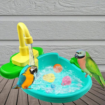 Parrot Automatic Shower Pet Bird Bath Cage Basin Parrot Bath Basin Parrot Shower Bowl Birds Accessories Parrot Toy Bird Bathtub
