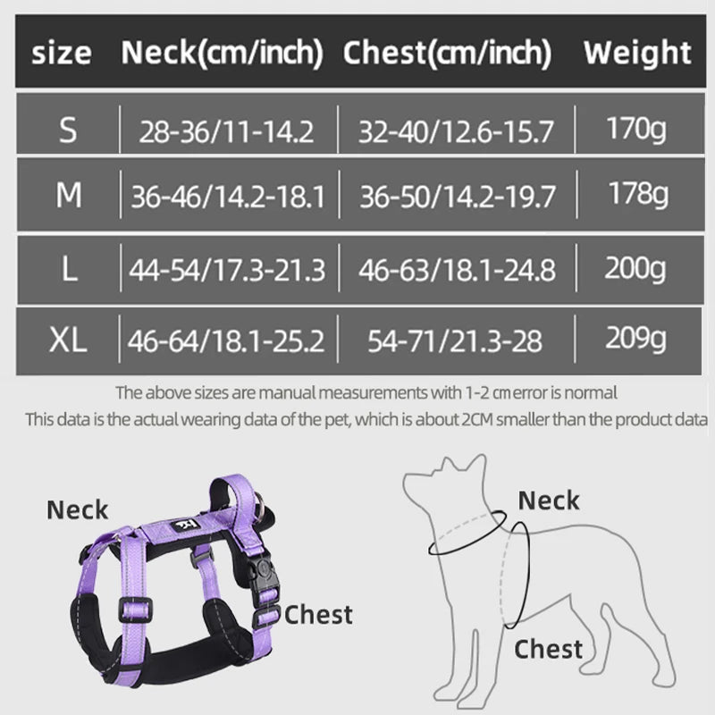 Pet Dog Harness With Handle for Medium Large Dogs French Bulldog Vest Harness Adjustable Puppy Chest Straps Labrador Dogs Collar