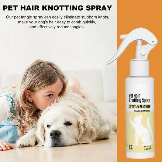 Dog Detangler Spray Dematting 120ml Cat Leave-in Detangler Conditioner Anti-Static Pet Grooming Brushing Mist Spray For Puppies