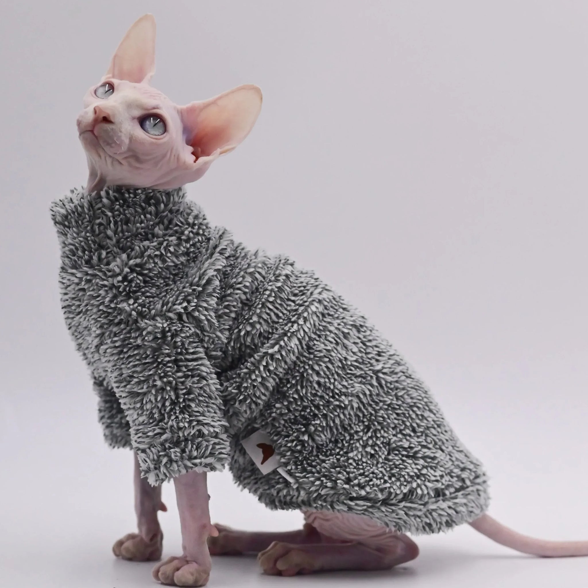 DUOMASUMI Soft Double-sided FluffY Winter Jacket Warmth Coat for cat Thickening Sphinx Sphynx Cat Clothes  Hairless Cat Outfits