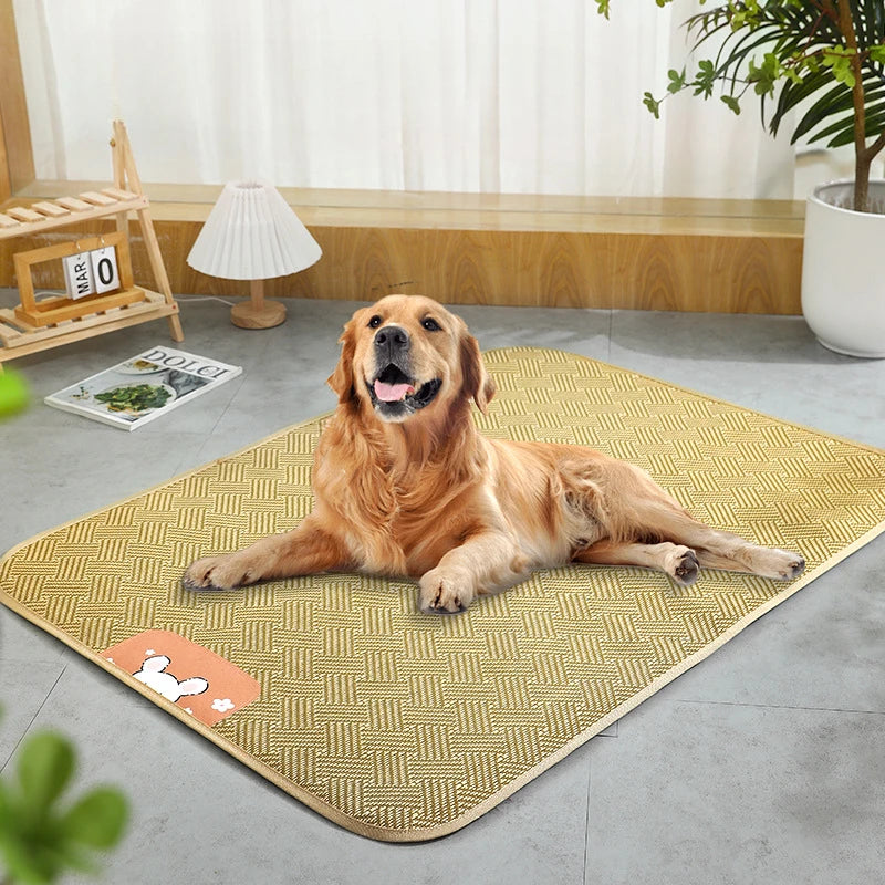 Pet Spring/Summer Cooling Mat: Dog/Cat Four Seasons Cool Mat for Small/Large Dogs, Golden Retrievers, and Cats