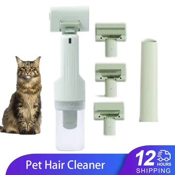 Cat Grooming Vacuum 5Brushes Pet Grooming Kit with 0.3L Hair Dust Cup Dog Vacuum Cleaner for Pets Cats Dogs Hair Vacuum Cleaner