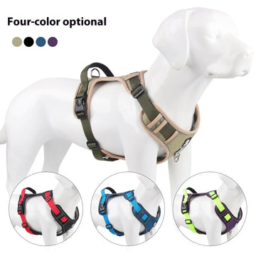 Reflective Adjustable Dog Harness for Medium Large Dog Labrador Army Oxford Cloth Training Vest Walk The Dog Comfortable Durable