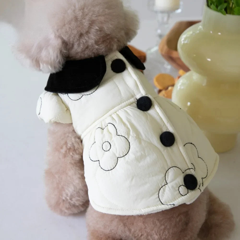 Autumn Winter Pet Plush Lapel Coat Dog Warm Coat Pet Skirt Clothes Teddy Clothes Designer Dog Clothes Dog Clothes for Small Dogs