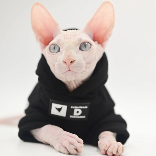 Pink Homewear Cat Sweater Autumn Winter Warm Kitty Coat Sphinx Clothing Pet Apparel Outfits hairless cat clothes