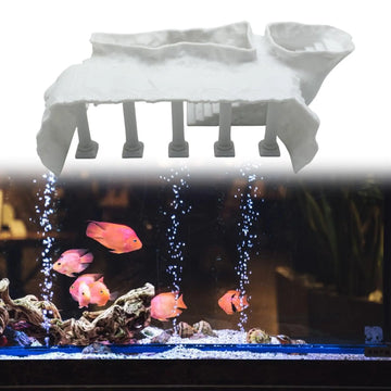Fish Tank Cave Aquascaping,Artificial Roman Column Basement Palace,Fish and Shrimp Hiding House,Fish & Aquatic Pet Supplies