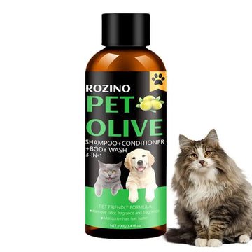 Cat Dog Pet Shampoo Flea Killer Hair Softening Relieve Itching Deodorizing Odor Eliminating Moisturizing Long Lasting Cleaning