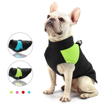 Winter Pet Coat Dog Clothing Warm Rainproof Overall Traction Cotton Pet Clothing Thick Big Dog Vest Pet Supplies Charge Coat