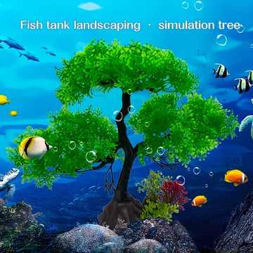 Aquarium Simulation Plants Fish Tank Landscaping Decorations Plastic Water Plants Flowers Trees Rocks Ornaments Accessories