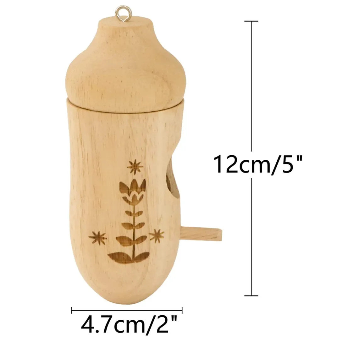 Handmade Wooden Hummingbird House Chalet Hanging Mini Bird Nests Cage for Beautiful Outdoor Patio Garden Decoration Pet Bedroom