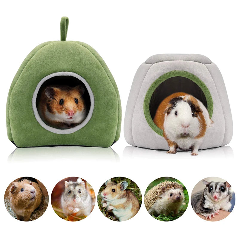 Winter Warm Pet Products Small Animal Pet Hamster House Sleeping Bed Cartoon Golden Bear Bird Rabbit Rat Parrot Cotton Nest