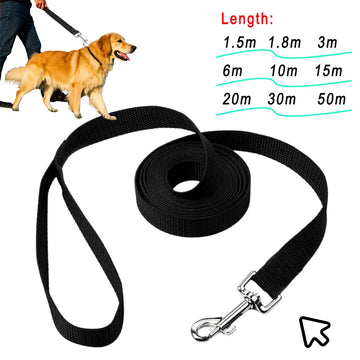 10m 15m Big Dog Leash for Small Large Dogs Outdoor Hiking Puppy Solid Nylon Traction Rope Golden Retriever Labrador Pet Supplies