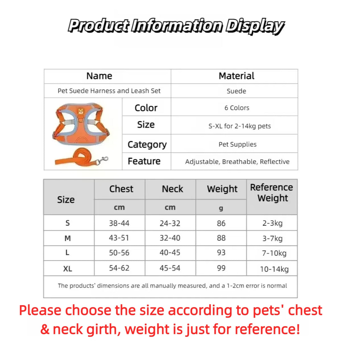 No Pull Pet Dog Harness Leash Set Adjustable Puppy Cat Harness Vest Reflective Walking Lead Leash For Small Dogs Chihuahua