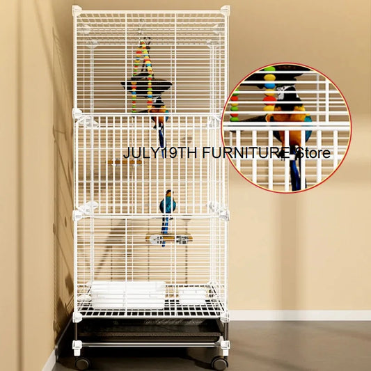 Raising Canary Bird Cage Outdoor Large Budgie Parrot Cage Feeding Device Dove Cage Pour Oiseaux Pet Product YY50BC