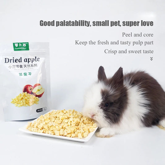 Dried apple 60g rabbit dried fruit snack hamster chinchilla guinea pig prevention constipation dehydrated dried apple