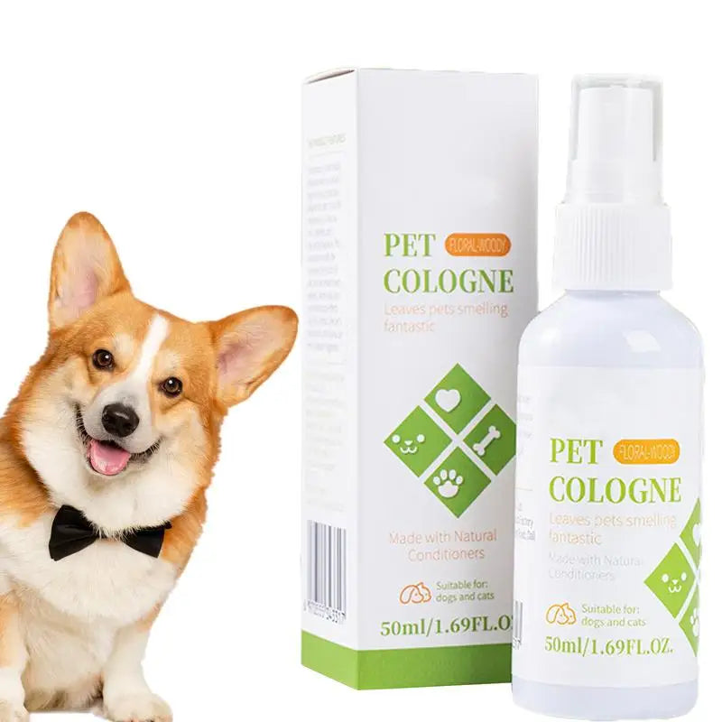 Dog Perfume Spray Dog Calming Deodorizer Long-Lasting Dog Calming Deodorizer Dog Conditioner Spray 50ml For Smelly Dogs