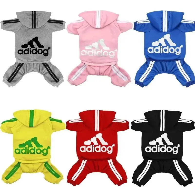 Adidog Clothes Dog Jumpsuit Warm Puppy Pet Clothes For Dog Hoodies Sweatshirt Yorkie French Bulldog Clothing For Dog Coat Jacket